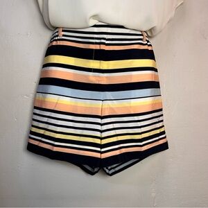#0184-The Limited Colorful Summer Elastic Back Striped Shorts